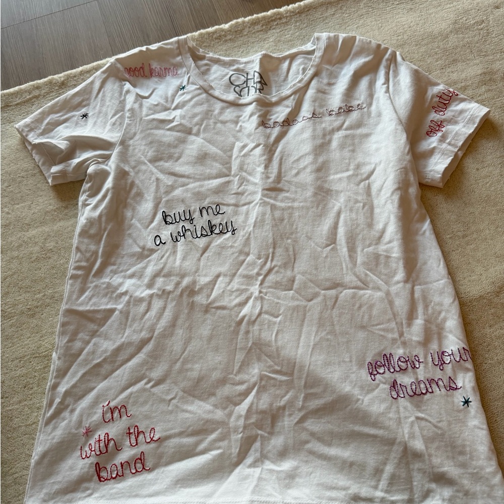 Chaser White Kids T-Shirt with Colorful Text